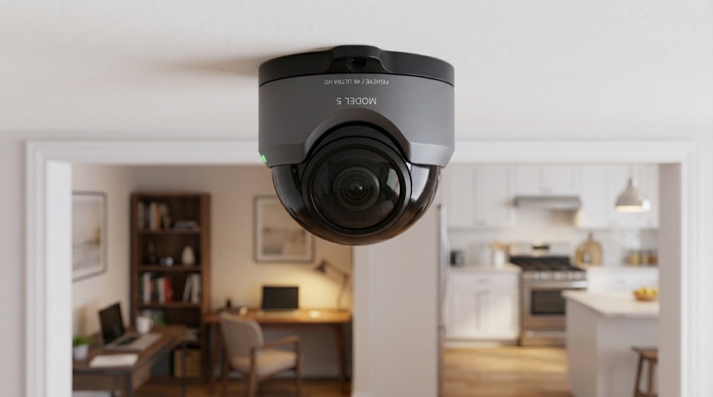 Dome-Kamera Model 5 Fisheye 4K an der Decke